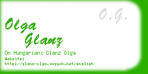 olga glanz business card